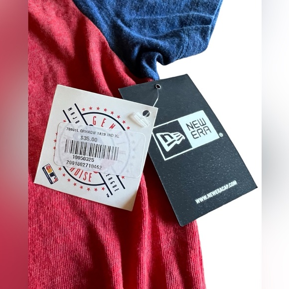 NWT NEW ERA Women’s Cleveland Indians MLB T-Shirt Size XL V-Neck Glitter - Picture 2 of 8